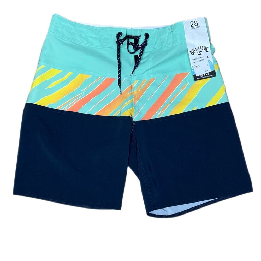 Billabong Mens Tribong Pro Performance Boardshorts Aqua/Black Sz 28
